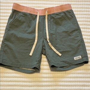 Banks Journal Green Shorts with Drawstring 30” waist